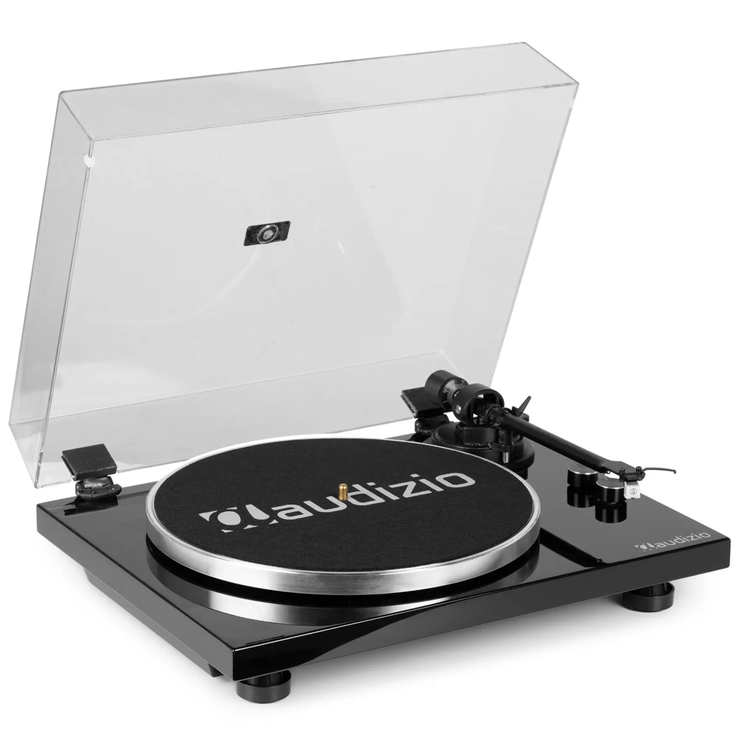 Audizio Toledo Plattenspieler Bluetooth Schallplattenspieler 33/45 RCA | Tonabnehmer, Vorverstärker, Riemenantrieb, Aluminium-Tonarm, Anti-Skating, Vinyl Player, Record Player, Turntable, Gramofon