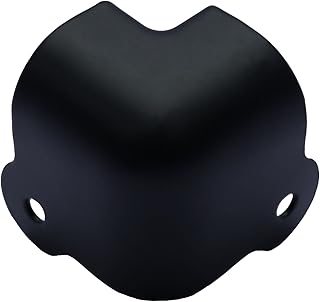 TCH Hardware 8 Pack Steel Corner Protector - 2 Leg Black Cabinet Amplifier Speaker + Wrap Around Lip