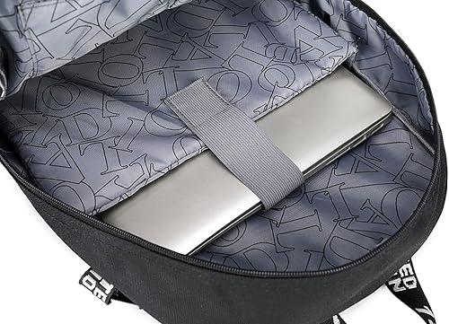 Miniatura 7 de Mochila de animales del rey león con portátil USB, mochila casual de gran capacidad para niño, Negro -, Minimalista