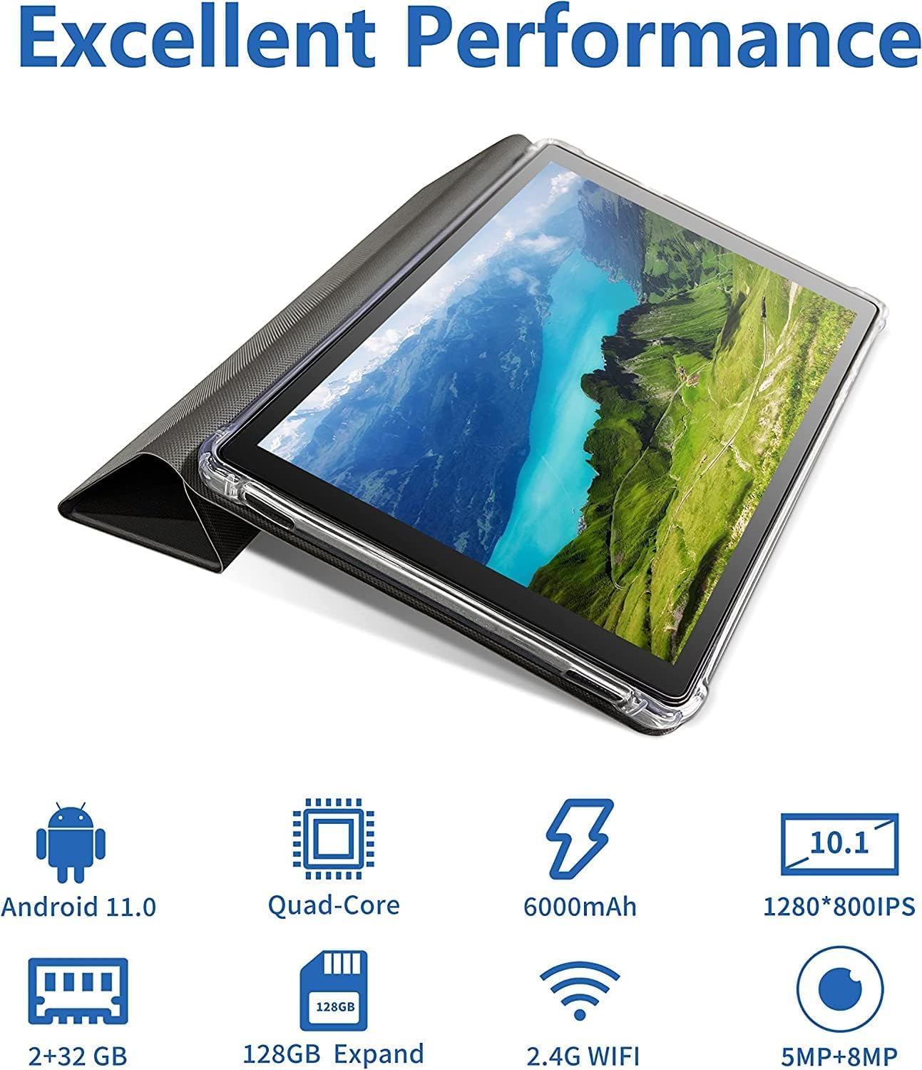 Amazon.com : Tibuta Tablet, 10 inch Android 13 Tablet with Case
