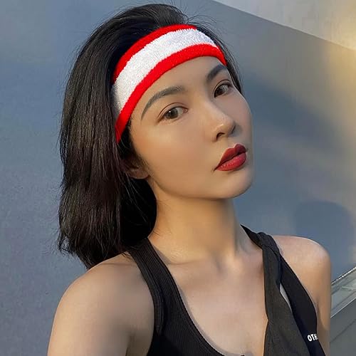 Miniatura 4 de Juego de 5 bandas para el sudor y calcetines a rayas, bandas para el sudor de los años 80, disfraz de los años 90, bandas para el sudor de muñeca