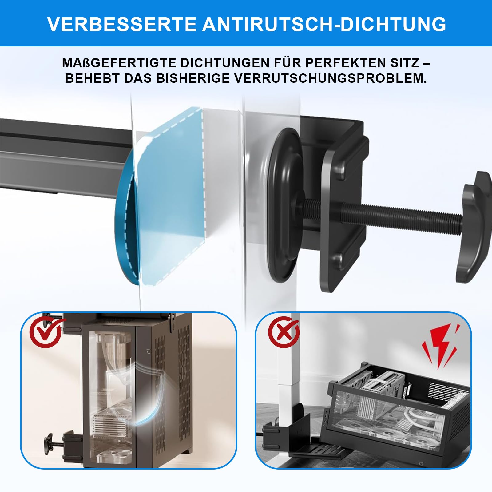 PC-Halterung unter dem Schreibtisch, Under Desk PC Mount