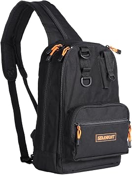 Seaknight Outdoor Fishing Tackle Bag Single/Double Shoulder Multi-Purpose Water-Resistant Backpack 4 Layer 1000D Nylon Fishing Bag