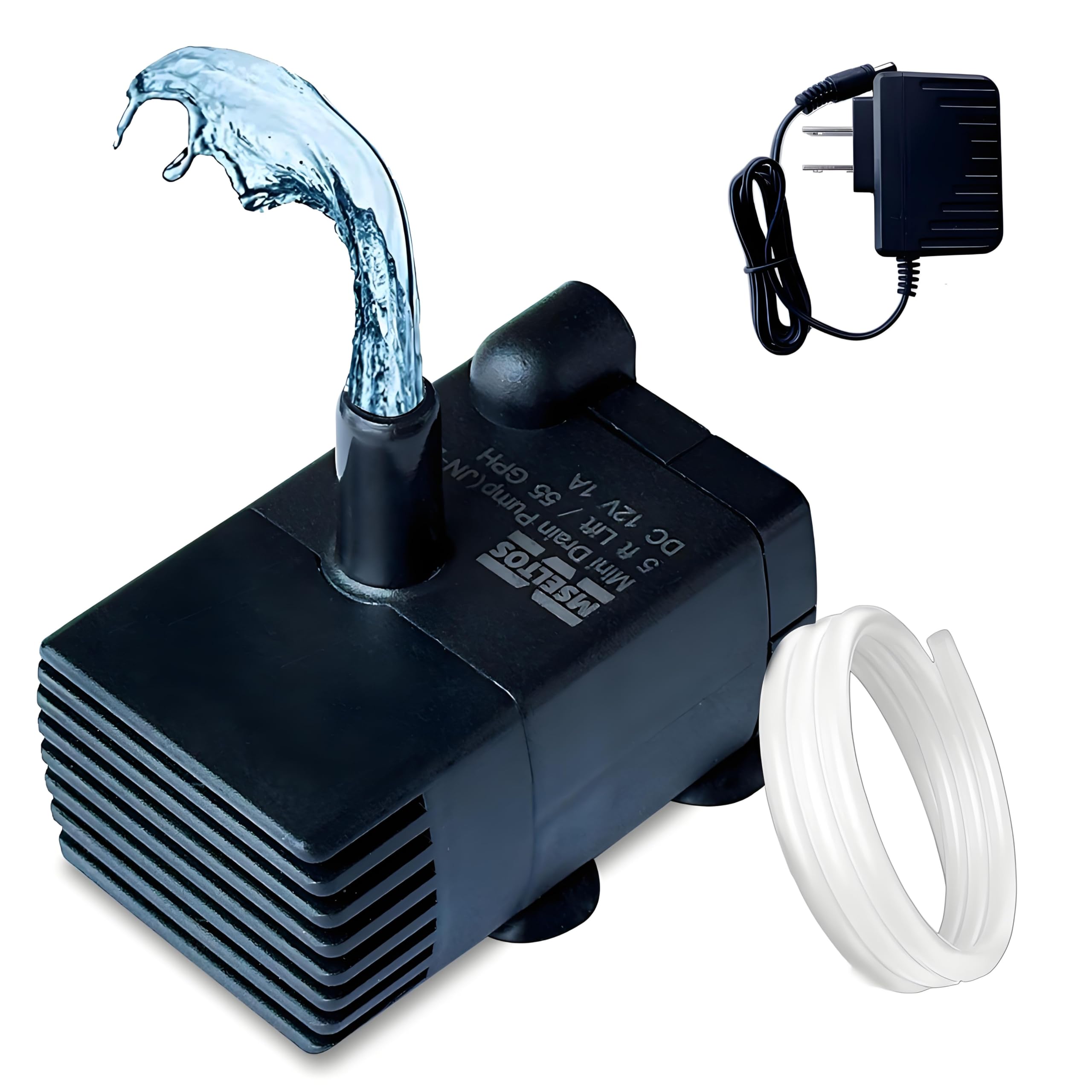 Automatic Small Sump Pump with Water Sensor, 5 FT Lift 55 GPH 115V/230V Mini Condensate Pump with Float Switch, Water Removal for Dehumidifier, Air Conditioner, Ice Maker, Basement, Auto On Off
