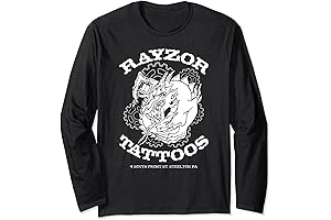 Steampunk Dragon Tattooing With Gear Background Tattoo Logo Long Sleeve T-Shirt