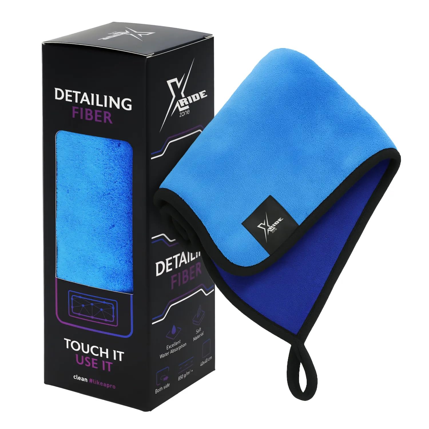Xzone Zestaw do szczegółów motocyklowych, ceramicznych detali 500 ml, 3 x Power Powder Moto Wash, rękawica z mikrofibry, włókno do szczegółów - zestaw dla motocyklistów