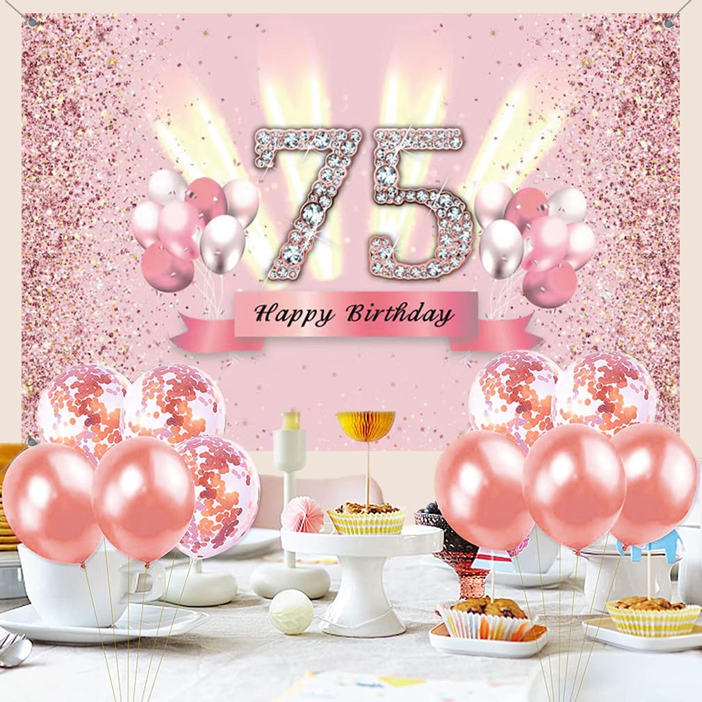 50th Birthday Decorations Happy 75th Birthday Rose Gold Table Honeycomb  Centerpieces 80th Birthday Decorations, image size:1010x1010