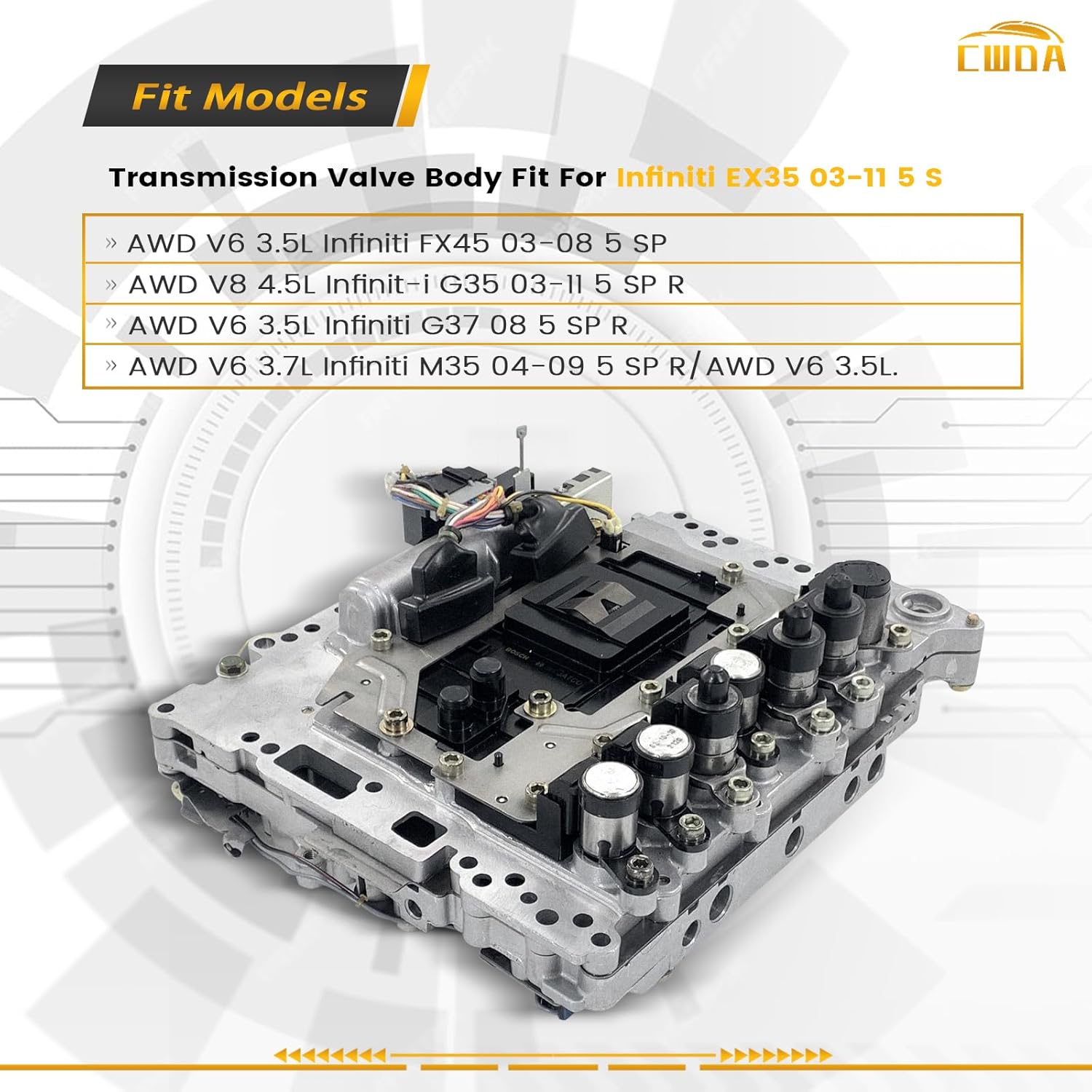 RE5R05A TCU Transmission Valve Body Compatible with 2000-up Nissan Xterra Pathfinder Armada Frontier Titan FX35 EX35 G35 M35 Q45 QX56 0260550002