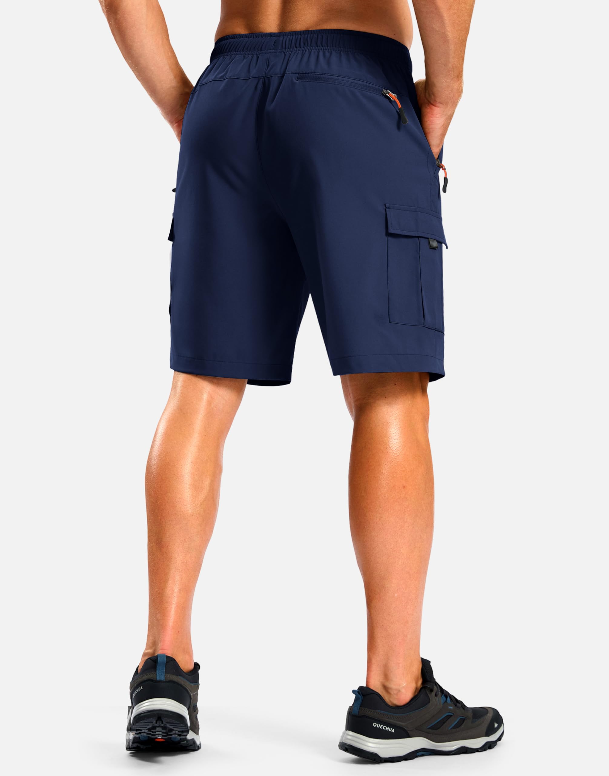 Pudolla Men's Hiking Cargo Shorts with 5 Pockets Lightweight 9