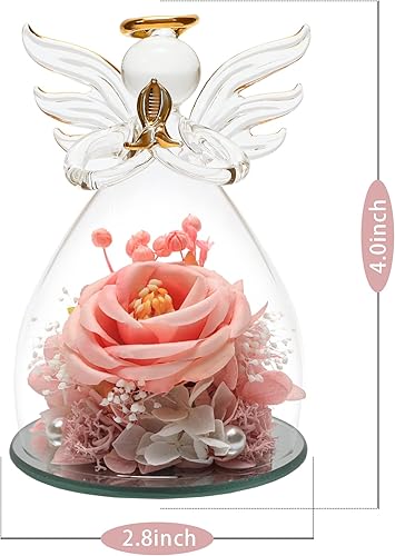 Miniatura 2 de DSHFNsd Regalo de cumpleaños para abuela mamá esposa figuras de ángel regalos de rosas artificiales para el día de San Valentín para ella regalos de
