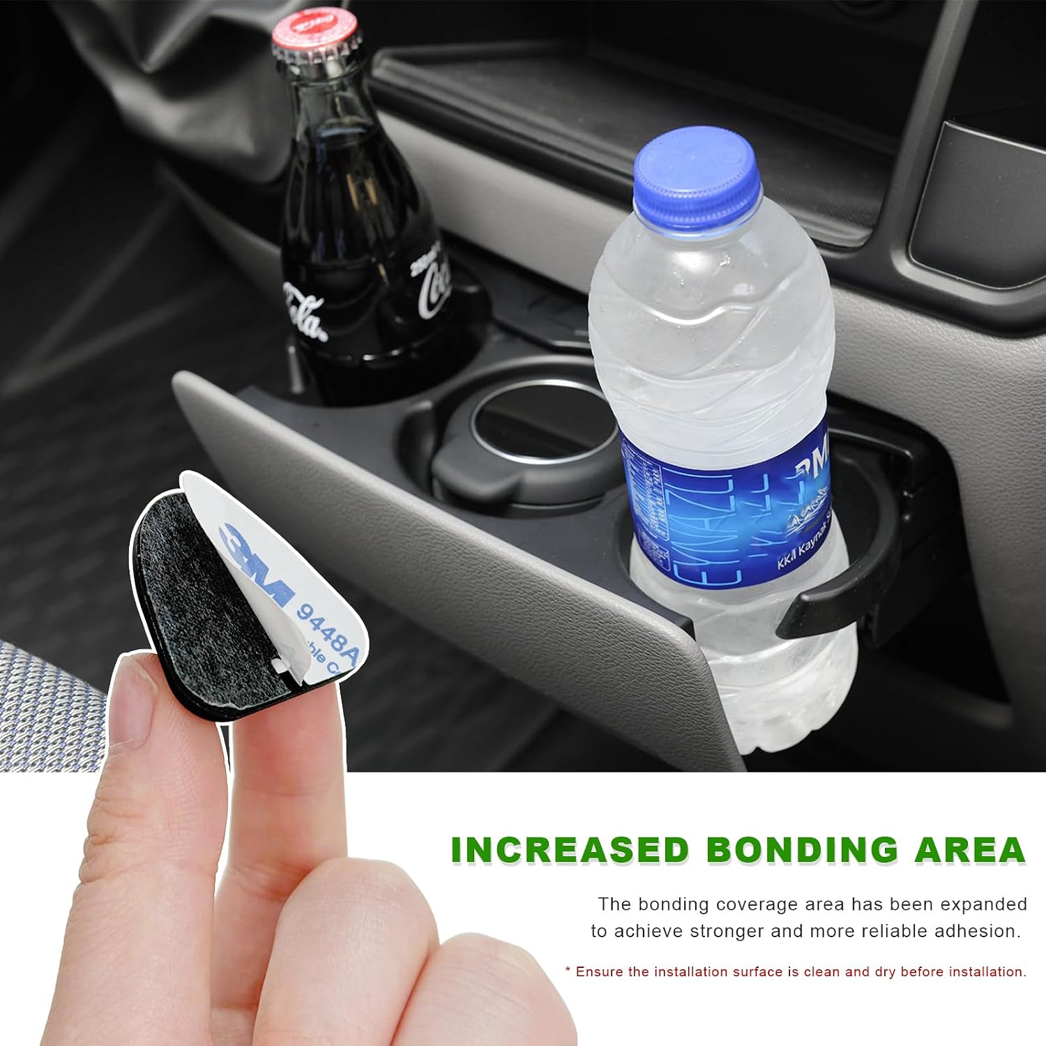 Sun Walker 6 PCS Car Cup Holder Insert, Anti Shake Silicone Water Bottle Holder Position Limiter, Self-Adhesive Cupholder Pad Anti-Slip Interior Kettle Stabilizer for Truck RV SUV
