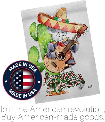 Miniatura 5 de Que Viva - Bandera de casa de México, fiesta de verano del Cinco de Mayo, cactus y piñata, sombrero para fiesta mexicana al aire libre, pancarta