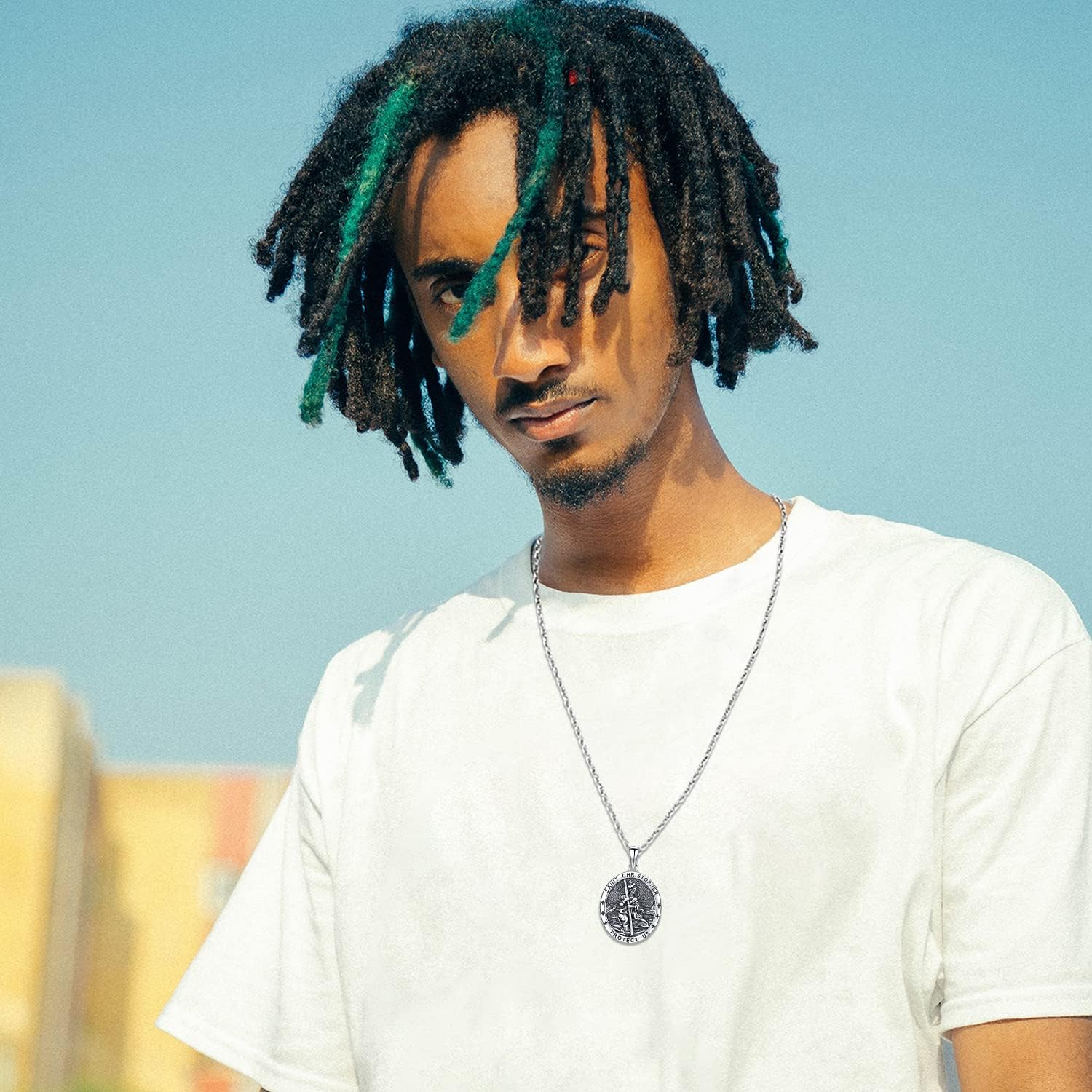 Odinstone 925 Sterling Silver St Michael/St Christopher/St Benedict/Jesus Crucifix/St Uriel/Archangel Raphael Medal Necklace for Men Women Religious Amulets Jewelry Gifts - Image 5