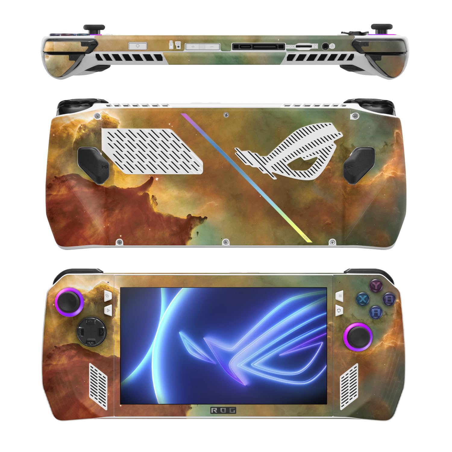 MightySkins Skin Compatible with Asus ROG Ally - Space Smoke | Protective, Durable, and Unique Vinyl Decal wrap Cover | Easy to Apply, Remove, and Change Styles