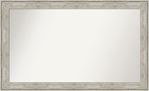 Amanti Art Espejo personalizado, espejo de baño metálico agrietado, espejo de pared o espejo de tocador de baño sobre el fregadero (29 x 47