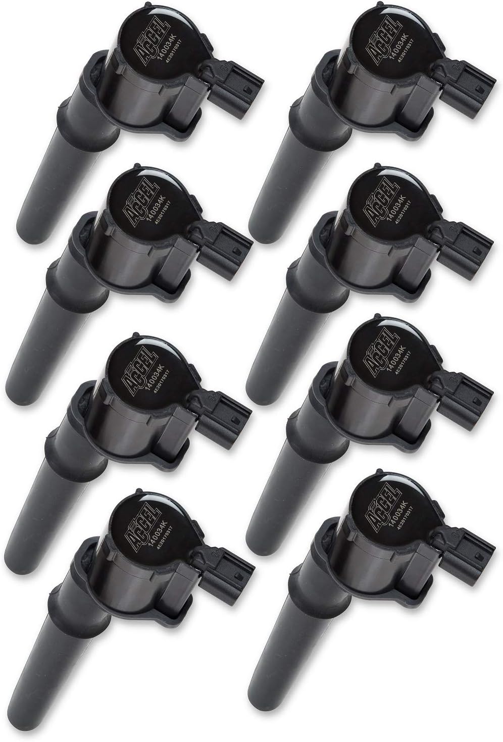 ACCEL 140034K-8 SuperCoil Ignition Coil - Black - 8 Pack