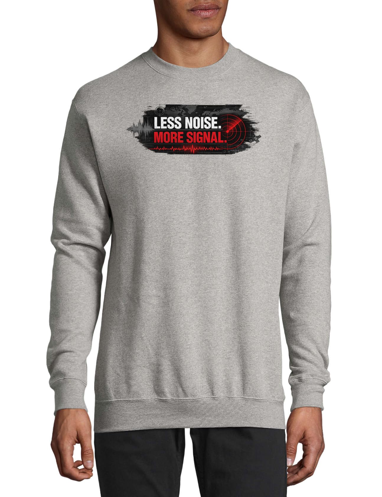 Focus On Clear And Strong Signal Pull en coton Gris