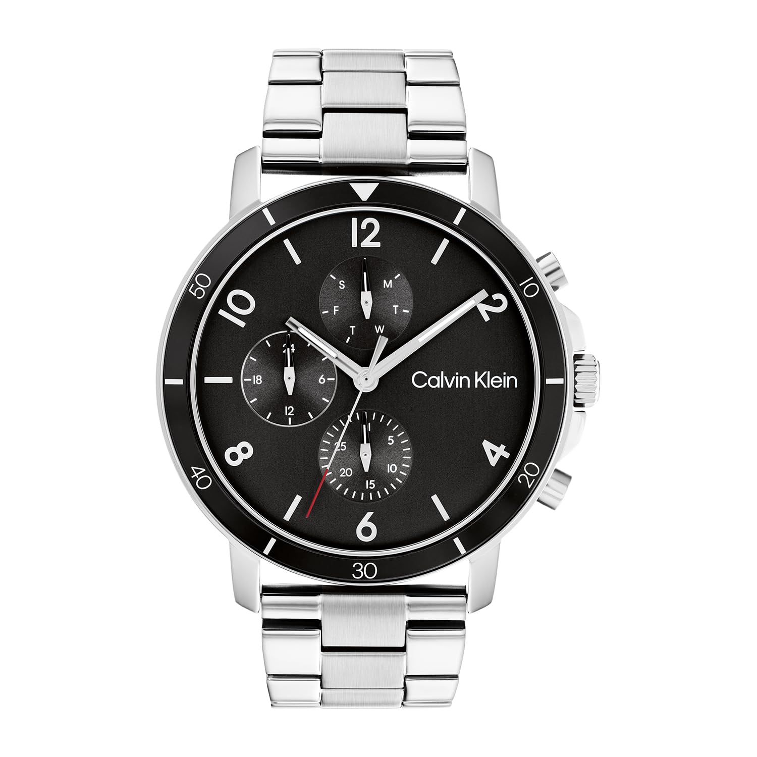 Calvin Klein Reloj Analógico de Cuarzo multifunción para Hombre con Correas en Acero Inoxidable o Silicona