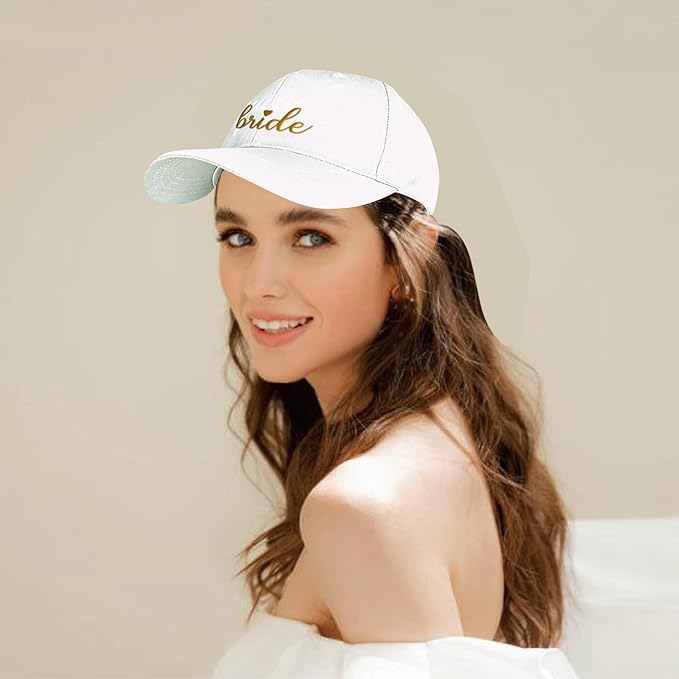 Gorra de béisbol bordada Bride Squad, 6 unidades, despedida de soltera miniatura 5
