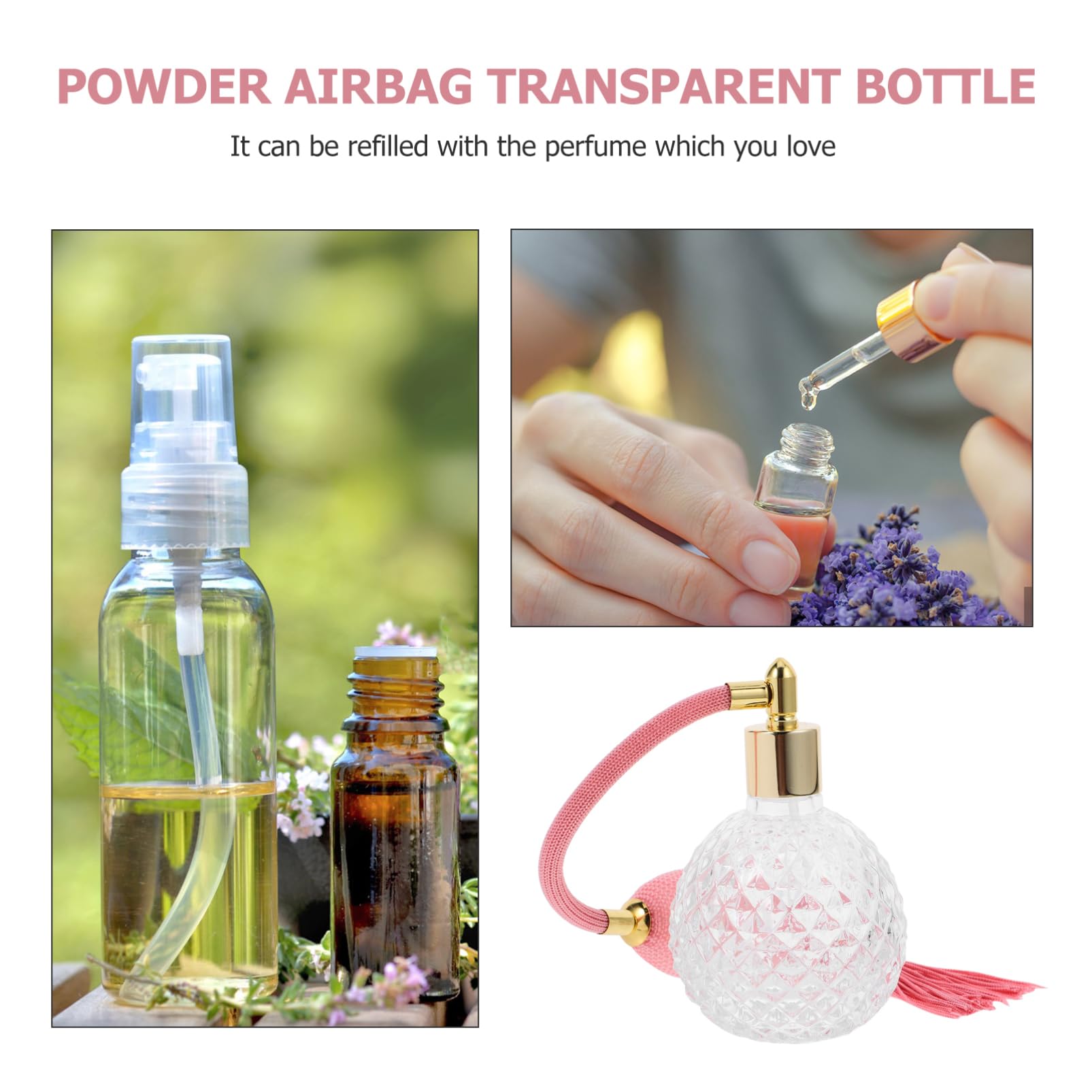 VALICLUD Pulverizador De Perfume Vacío Recargable De 100 Ml En Vidrio Acabado Fino, Adecuado Para Decoración y Uso Personal