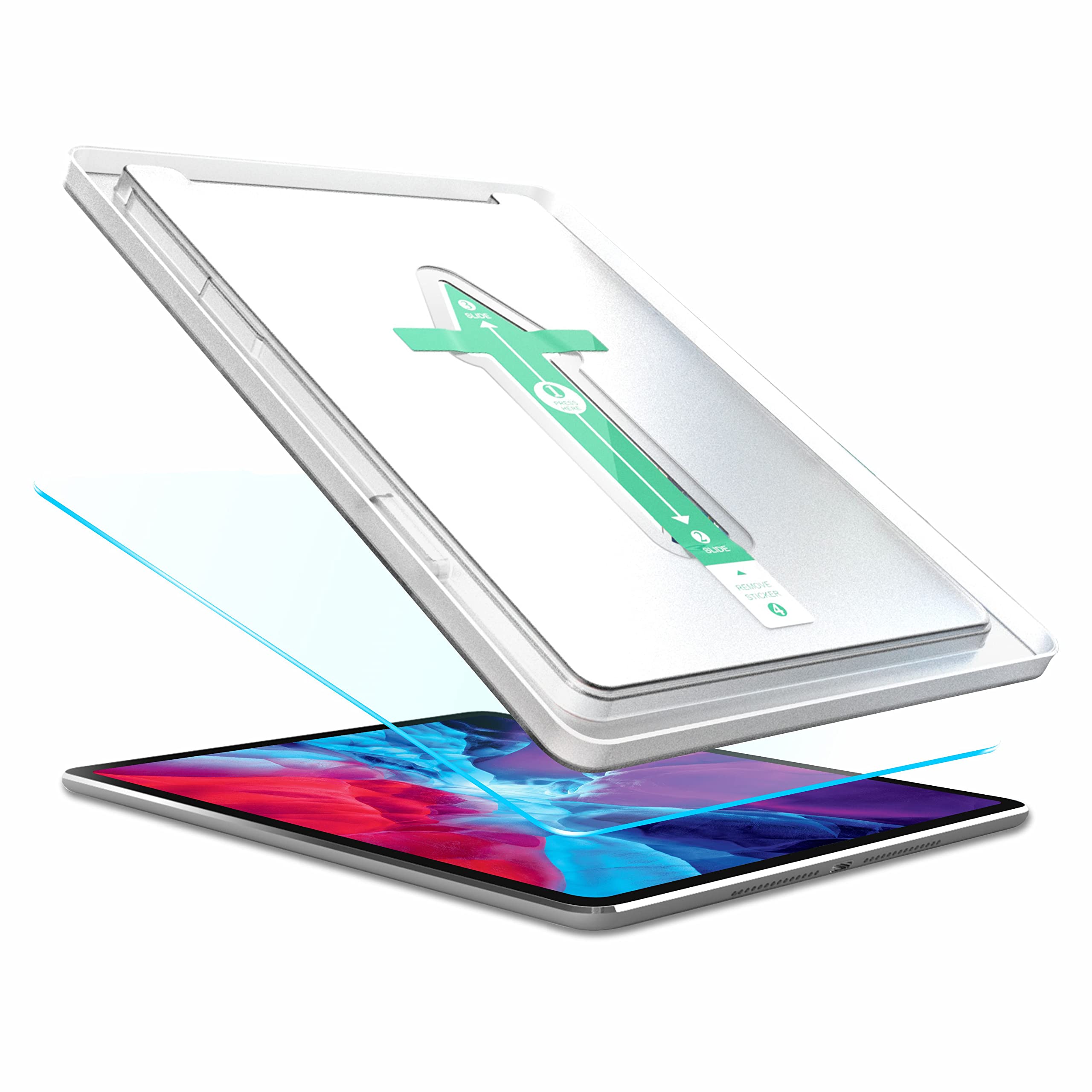 Affix Easy Fix Tempered Glass Screen Guard Protector For iPad Pro 2021/2020 / 2018 (12.9 Inch) | Easy Installation Frame | Case-Friendly - Pack of 1 (B09GJW6Y1R) Amazon Price History, Amazon Price Tracker