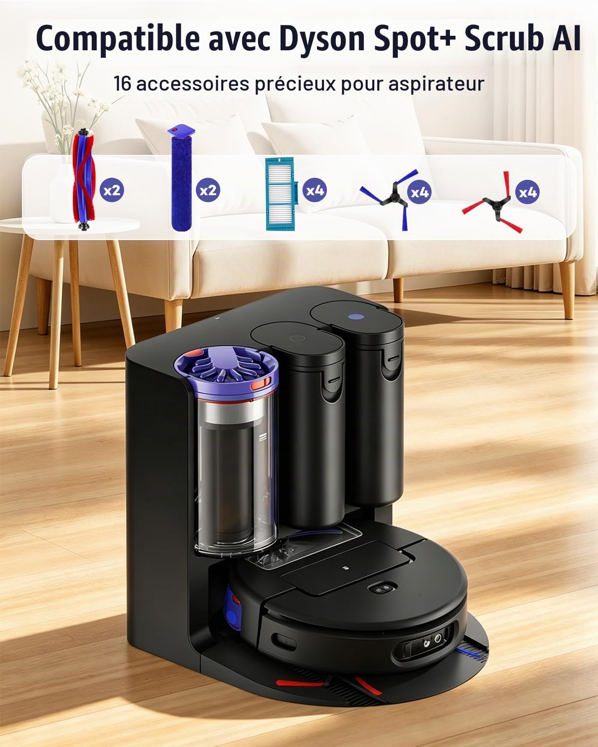 Chuancheng Lot de 16 accessoires pour Dyson Spot+ Scrub AI aspirateurs