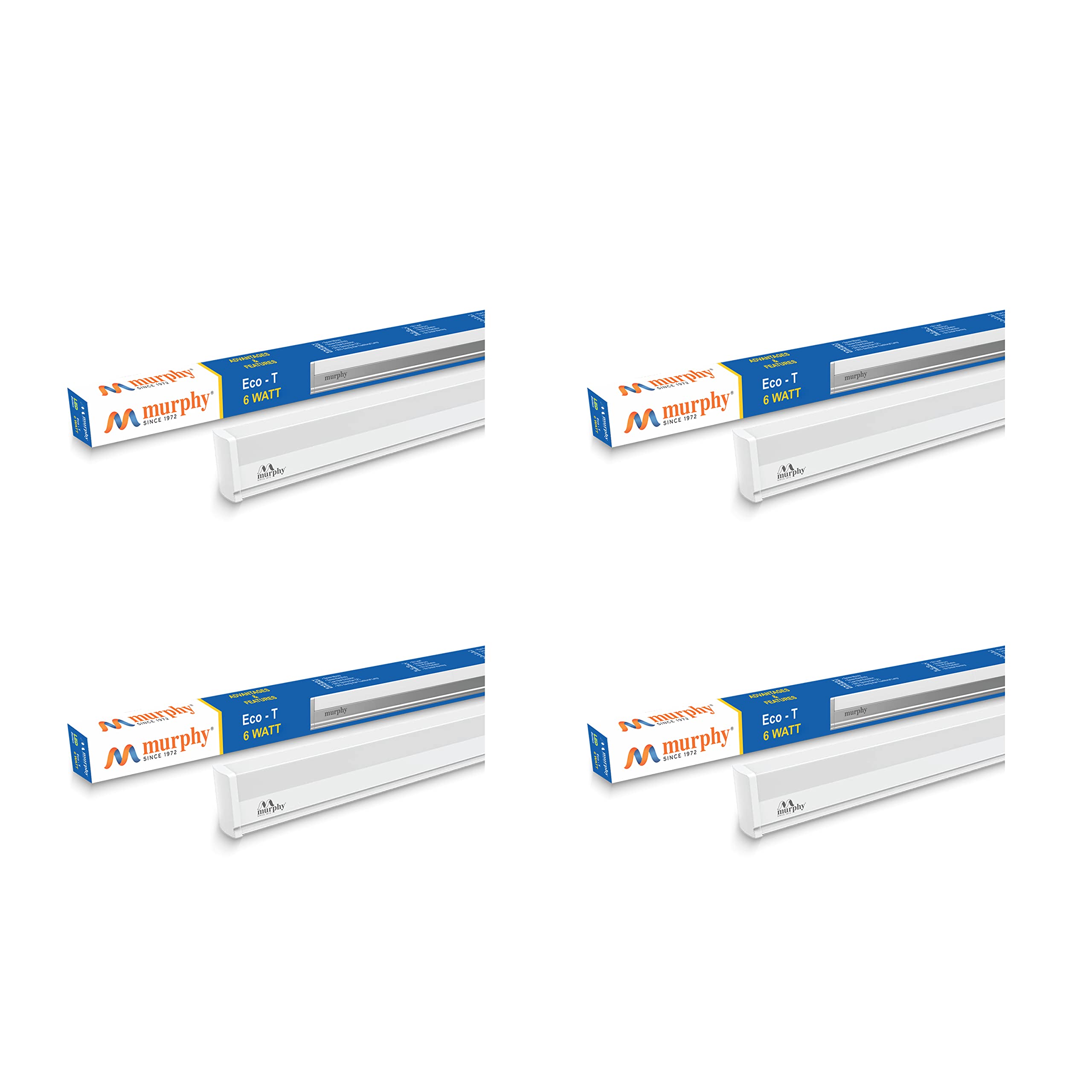 Murphy LED Tube Light 1 Feet 6W - Cool White Batten Pack of 4-image-5
