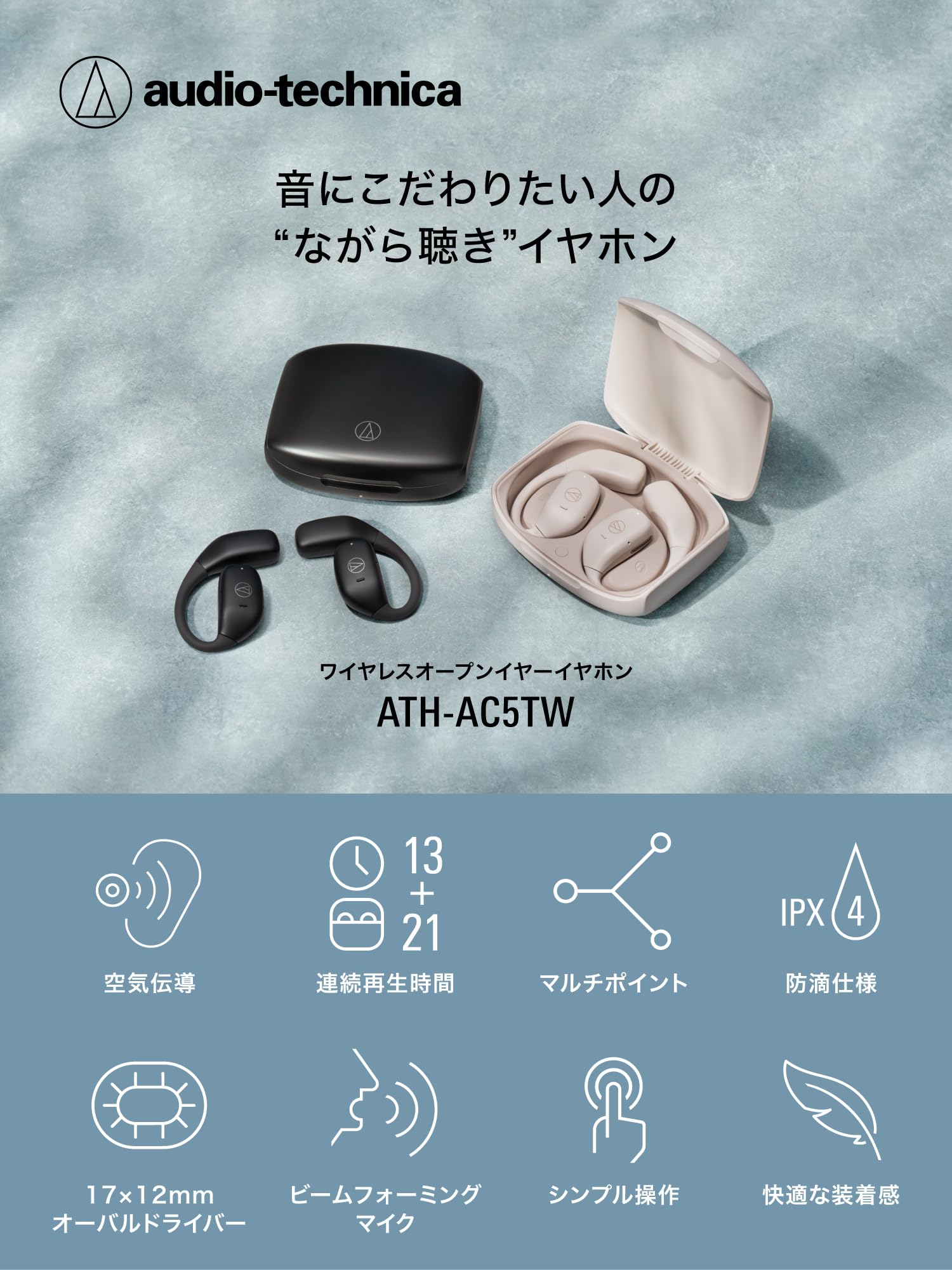 Amazon.co.jp: オーディオテクニカ ATH-AC5TW オープンイヤー型