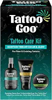 Tattoo Goo O kit de cuidados posteriores inclui sabonete antimicrobiano, bálsamo e loção, cuidados com tatuagem para realce de cor + cura rápida – vegano, sem crueldade, sem petróleo, presentes de