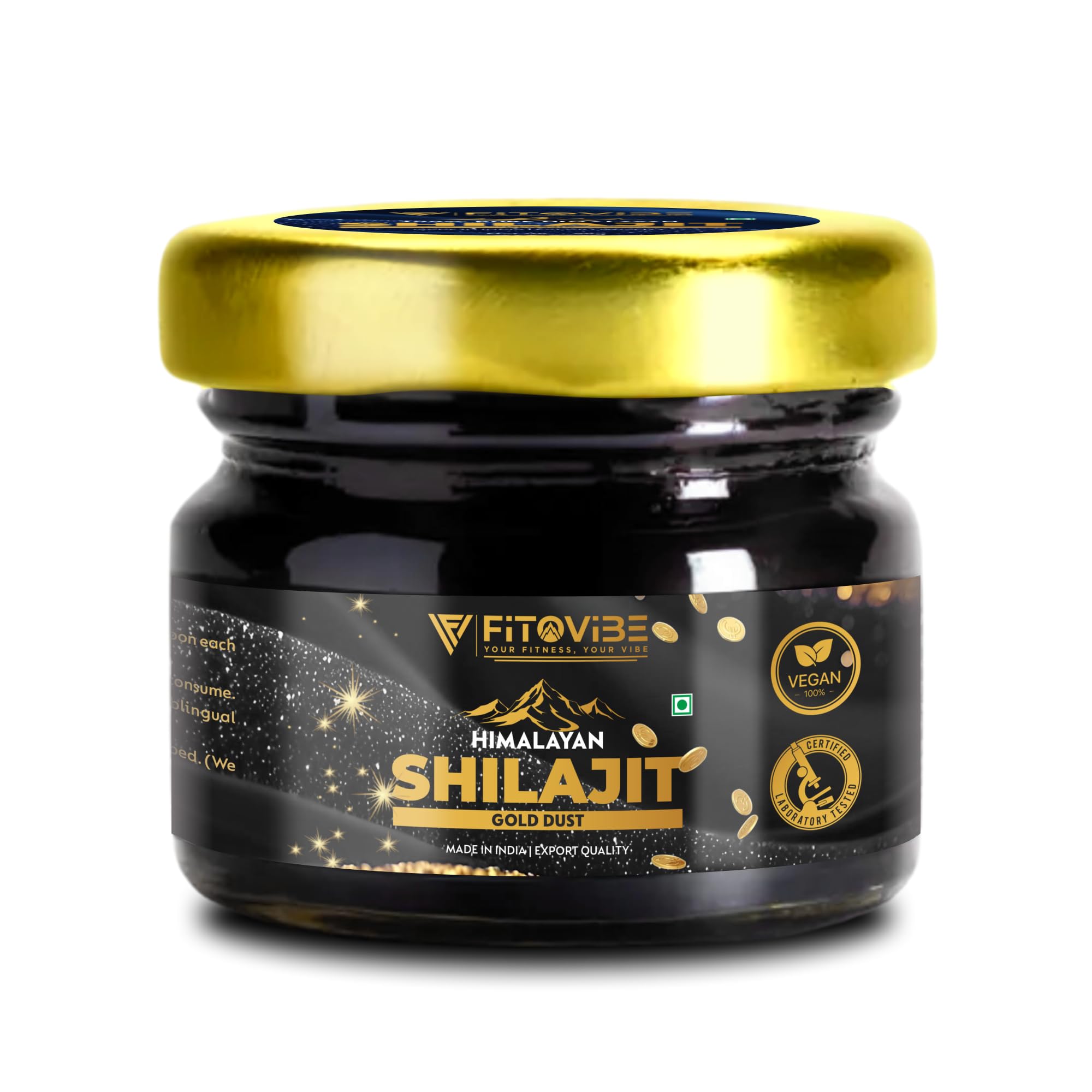 Fitovibe Shilajit Gold Resin - 20g | Help for Boosts Stamina, Energy, and Endurance | 100% Ayurvedic, Pure & Natural Boost Muscle Growth & Stamina, Improve Strength & stamina for men Pack of 1