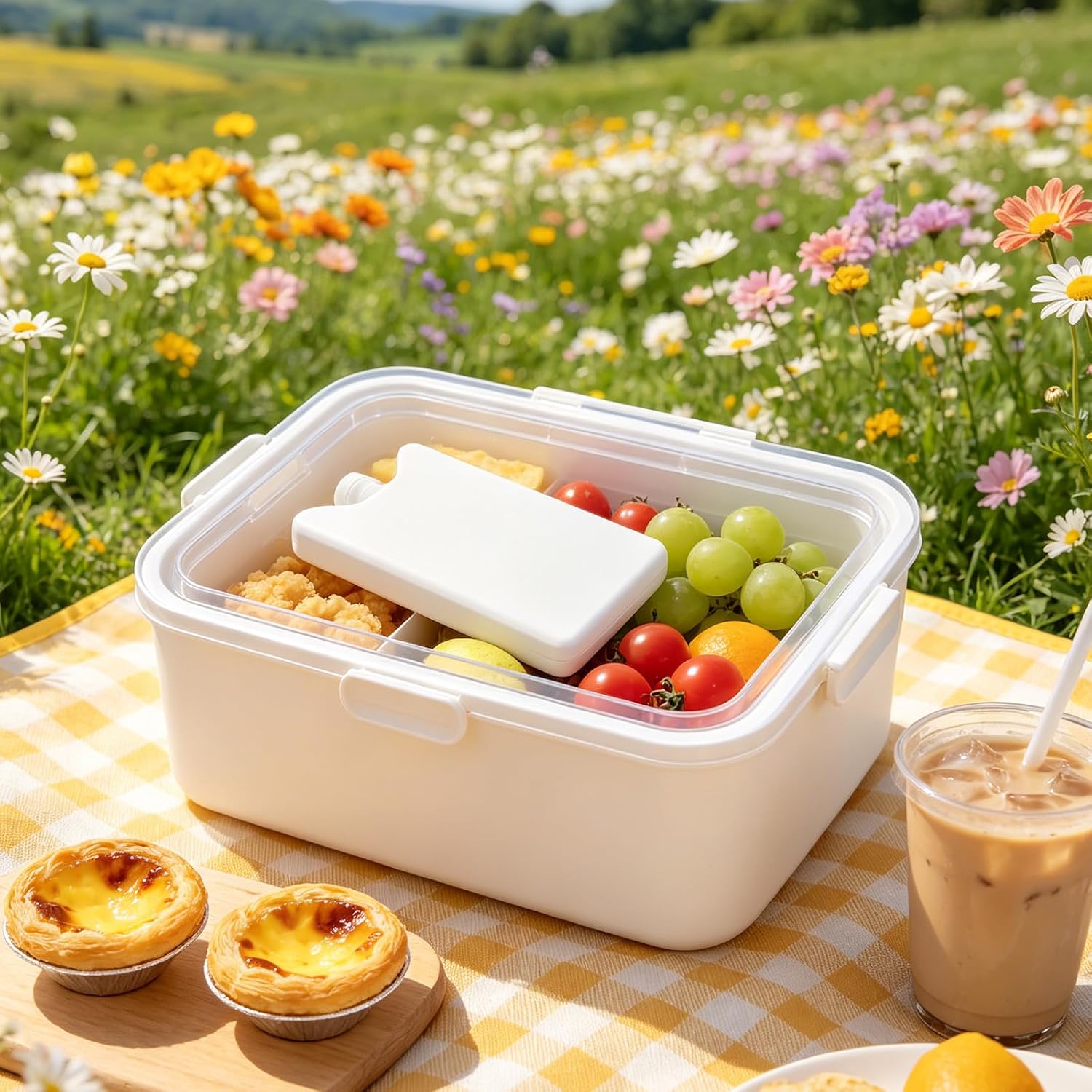 6pcs Reusable Cooling Ice Pack 200g for Lunch Box and Coolers, Leakproof Pet Material with Compact Shape, Space-Saving and Washable Camping Cooler Accessory for Summer Picnic image 4