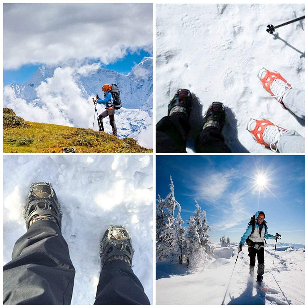 VGEBY Cramponi per dispositivo di trazione - Ramponi da alpinismo antiscivolo - Cintura da sci per proteggere i tacchetti su ghiaccio e neve
