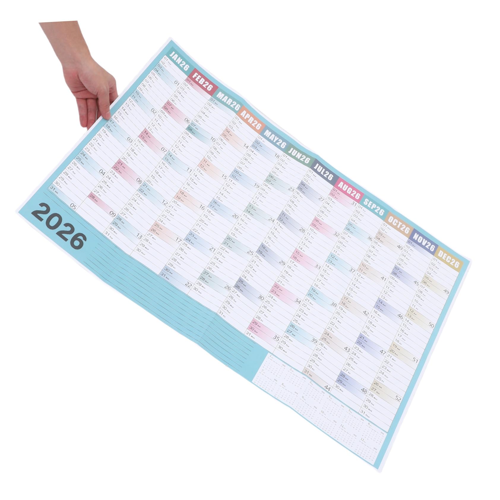 Kalender 2026, Tageskalender zum Abreißen, Wandkalender mit großem Datum, kompakter englischer Tischplaner für Zuhause, Büro, Studentenwohnheim, Klassenzimmer, Terminerinnerung und