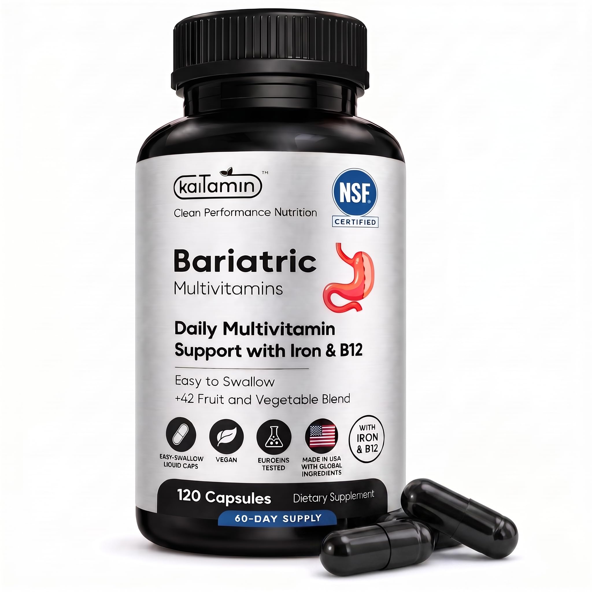 KarDiaN VitaminC SuperLucky7 ADD CBF 美品 Amazon.com: Kaitamin NSF Certified Bariatric Multivitamin with
