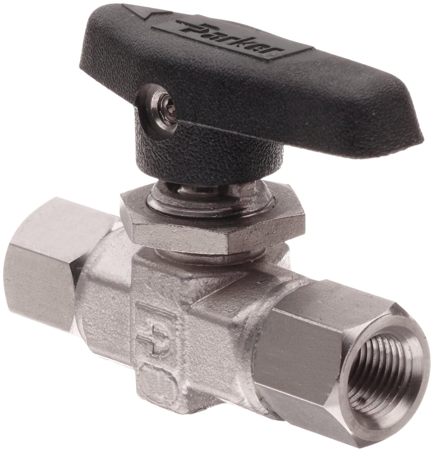 Parker B Series Stainless Steel 316 Ball Valve, Inline, 1/4" NPT Female