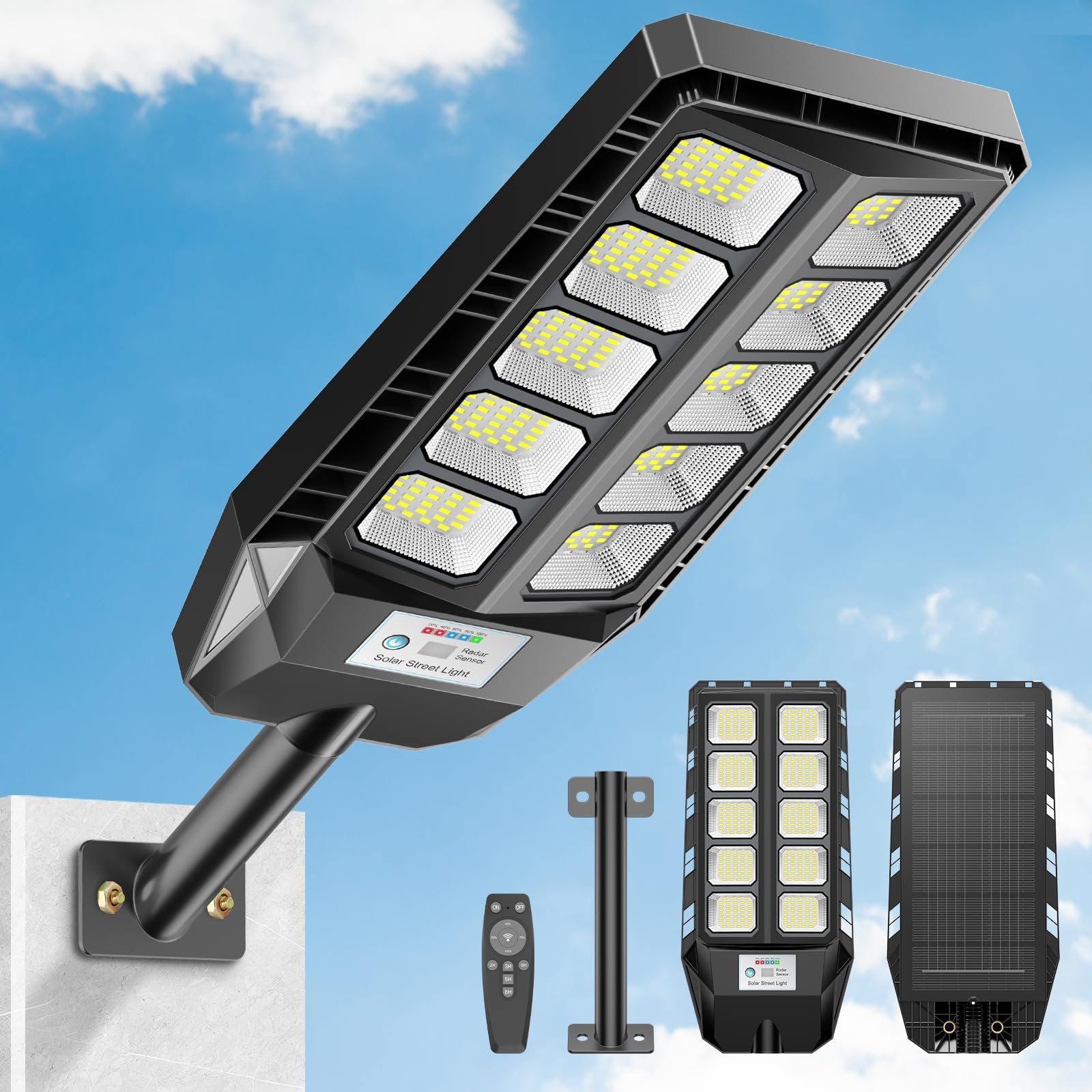 Amazon.co.jp : LED ソーラー街灯 屋外 Adewalk 人感センサーライト