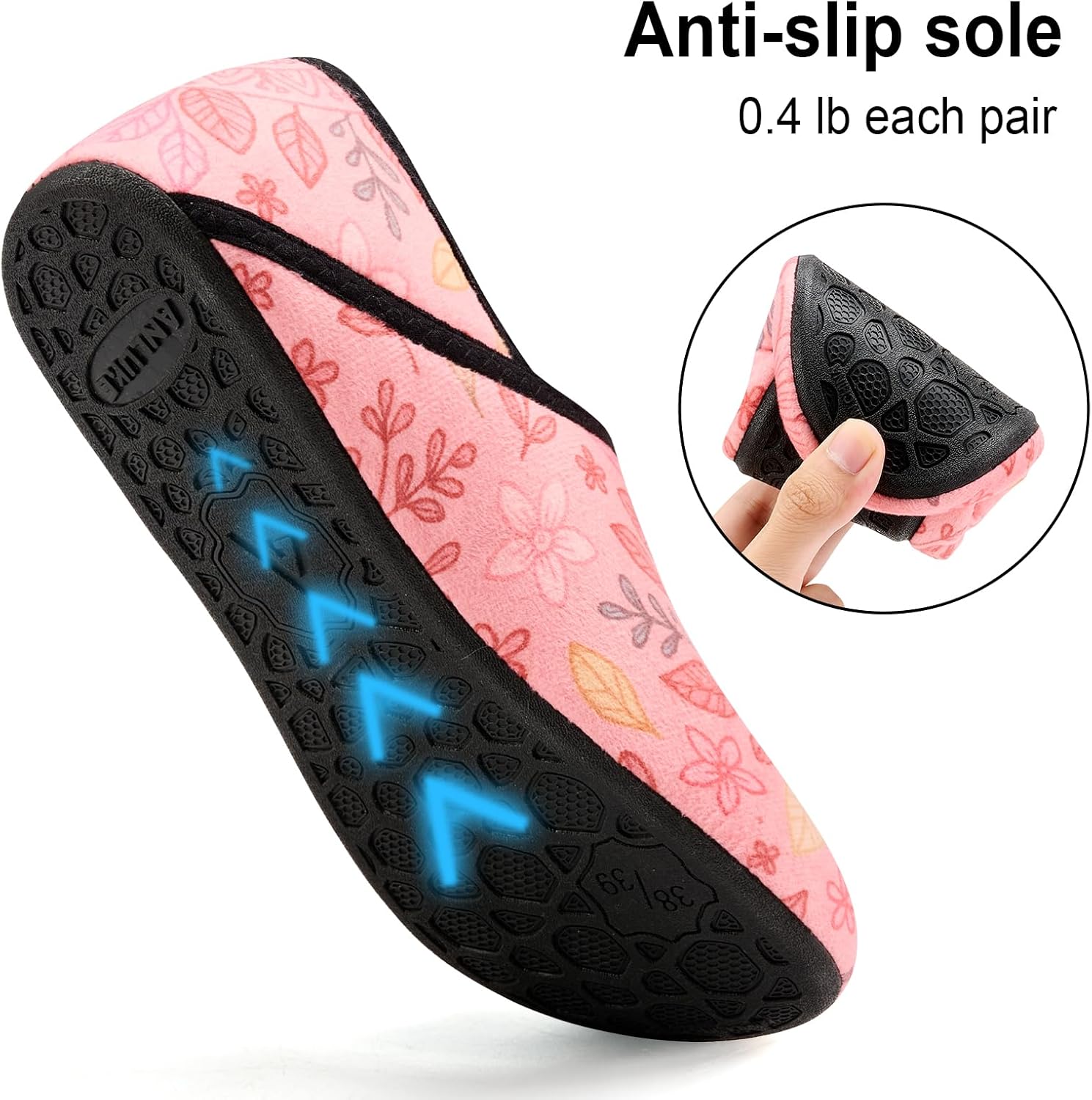ANLUKE House Slippers for Women Men with Rubber Sole Soft Lightweight Indoor/Outdoor - Image 5