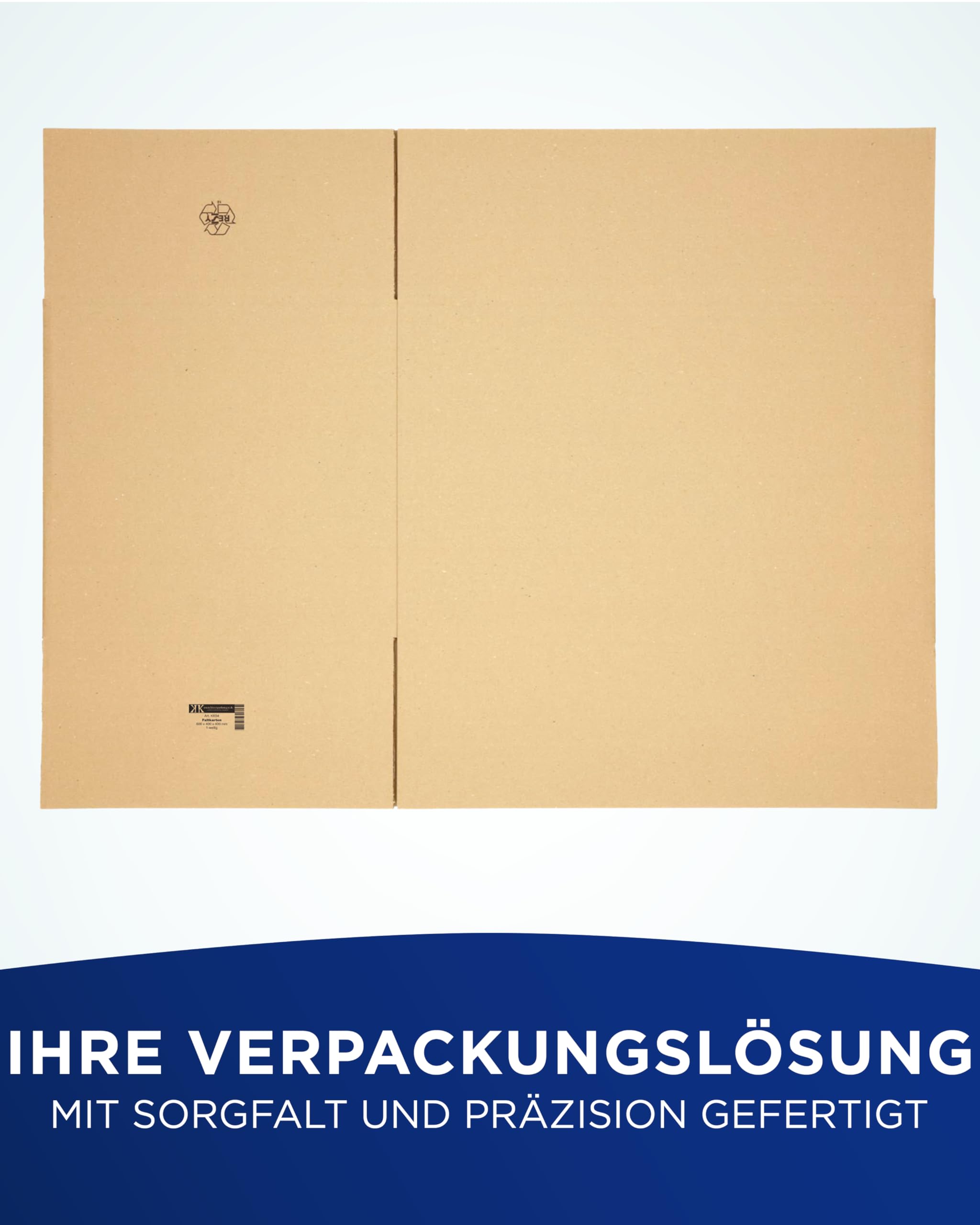 KK Verpackungen Versandkartons 600 x 400 x 400 mm Braun 1-wellig (Innenmaß 594 x 394 x 390 mm) | 20 Stück, Faltkartons Kartons für Versand als DHL Paket Hermes Paketklasse L DPD GLS Paketklasse XL