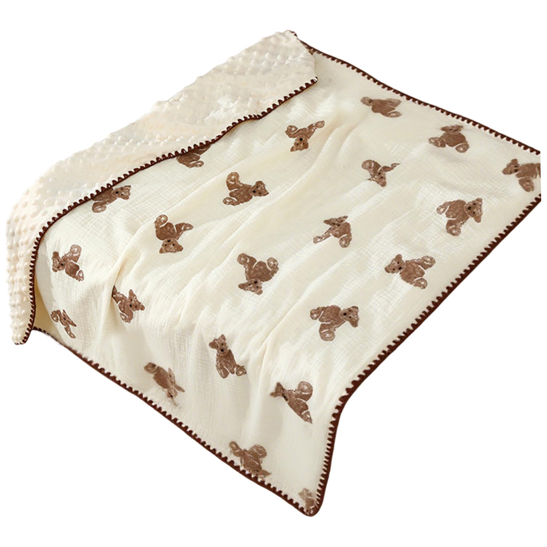 Hotainoys Bear Baby Blanket, 39x39 Inch Soft Comfortable Teddy Bear Blanket, Machine Washable Crib Comforter for Toddlers, Boys, Girls, Newborn Receiving