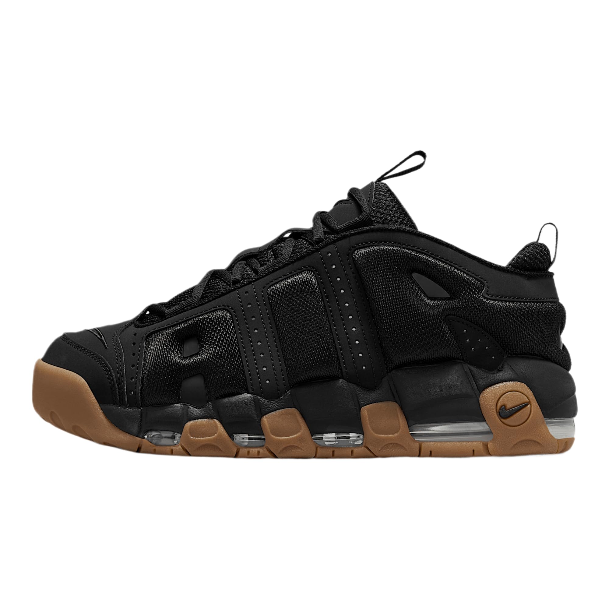 Nikeair More Uptempo Low Mens Shoes Fz3055 003 Black Gum