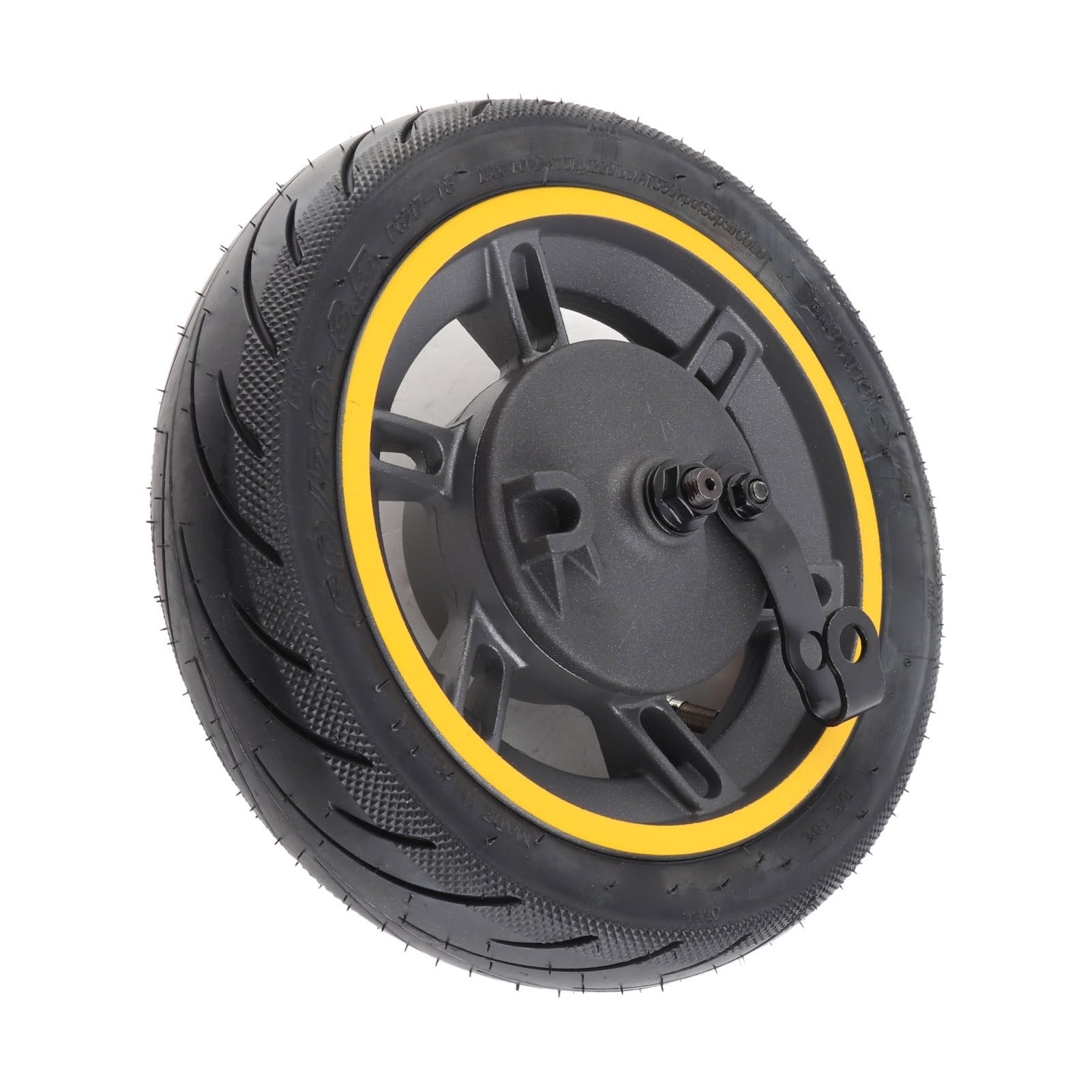 BuyWeek Roue Avant de Scooter Électrique pour Ninebot 9 Max G30, 60/70‑6,5 Pneu de Roue Avant de Trottinette Électrique de 10 Pouces avec Frein à Tambour