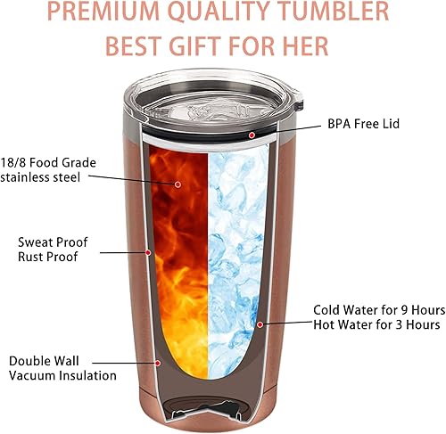 Miniatura 5 de La Mejor Abuela Del Mundo - Vaso de viaje, regalos de Abuela en español, regalos de cumpleaños y día de la madre para la abuela, 20 onzas, oro rosa