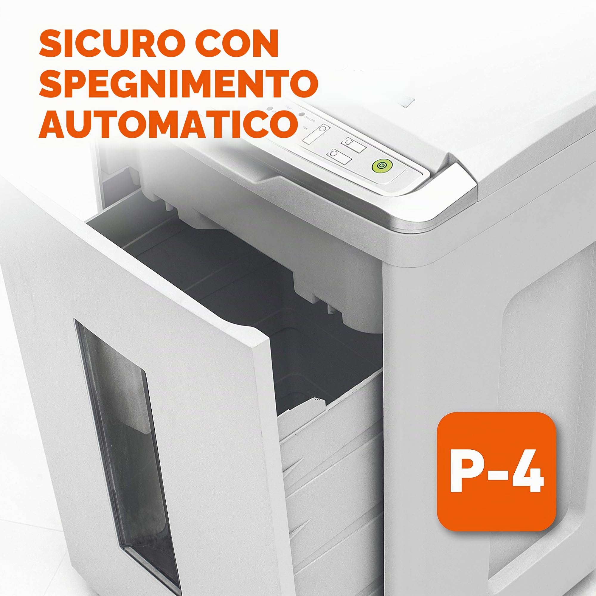 Shredcat 8285 - Distruggidocumenti autofeed da 4 x 10 mm, taglio a particelle (fino a 350 fogli, livello di sicurezza P-4, conforme al GDPR, distrugge carte di credito, CD) | Capacità di raccolta 53 l, particelle, 350 fogli
