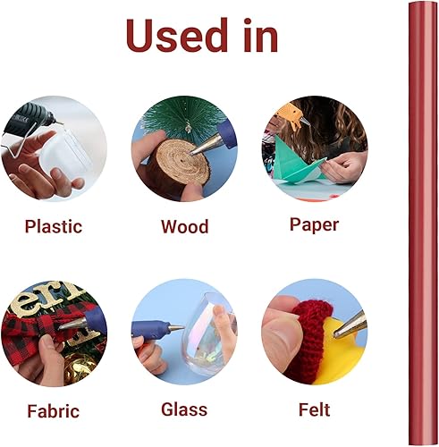 Miniatura 75 de ENPOINT Barras de pegamento caliente de color dorado metálico, tamaño completo, 36 unidades de 4 pulgadas de largo x 0.43 pulgadas de diámetro