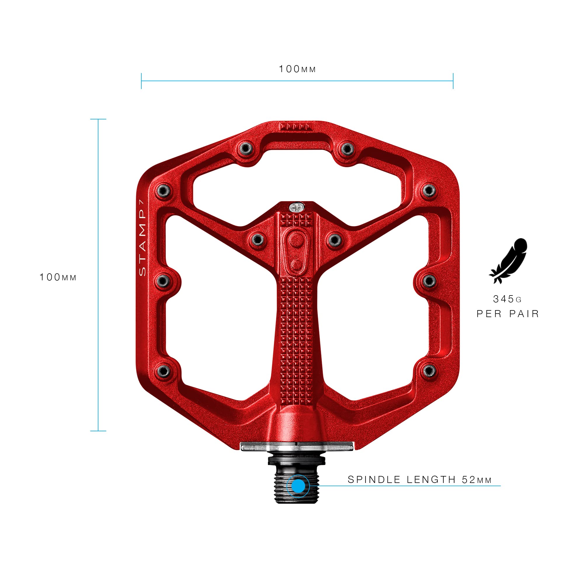 crankbrothers stamp 7 SMALL レッド フラットペダル CRANK BROTHERS ( クランクブラザース ) フラットペダル STAMP7