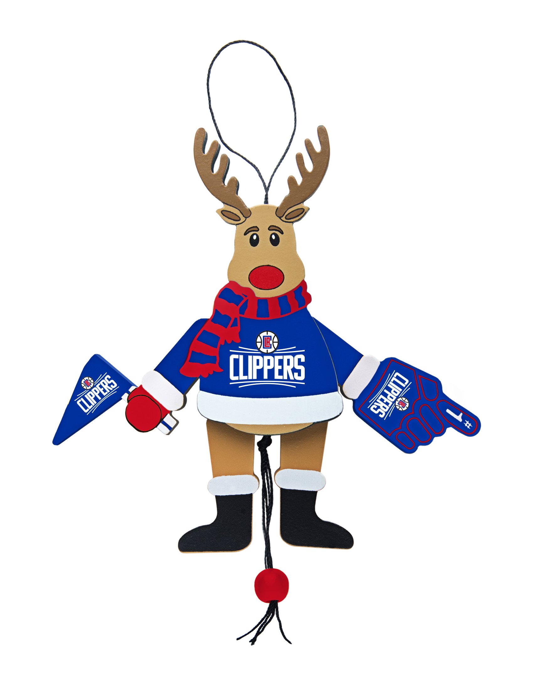 NBA Los Angeles Clippers Wooden Cheer Ornament