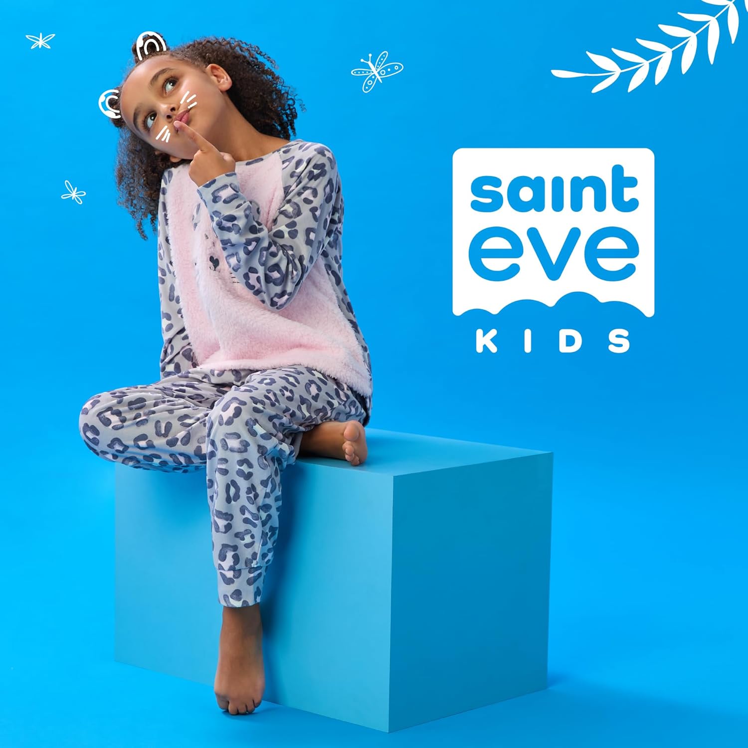 Saint Eve Kids 2 Piece Pajamas Set - Super Soft Velvet & Plush Sherpa - Long Sleeve PJ Top & Pants Sets for Boys and Girls - Image 5