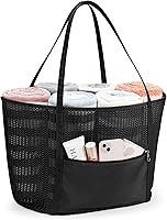 Vista 7 de KALIDI FANCY FOREST Bolsa de asas de malla de playa, bolso de hombro para mujer MAX 27L Bolsa de comestibles