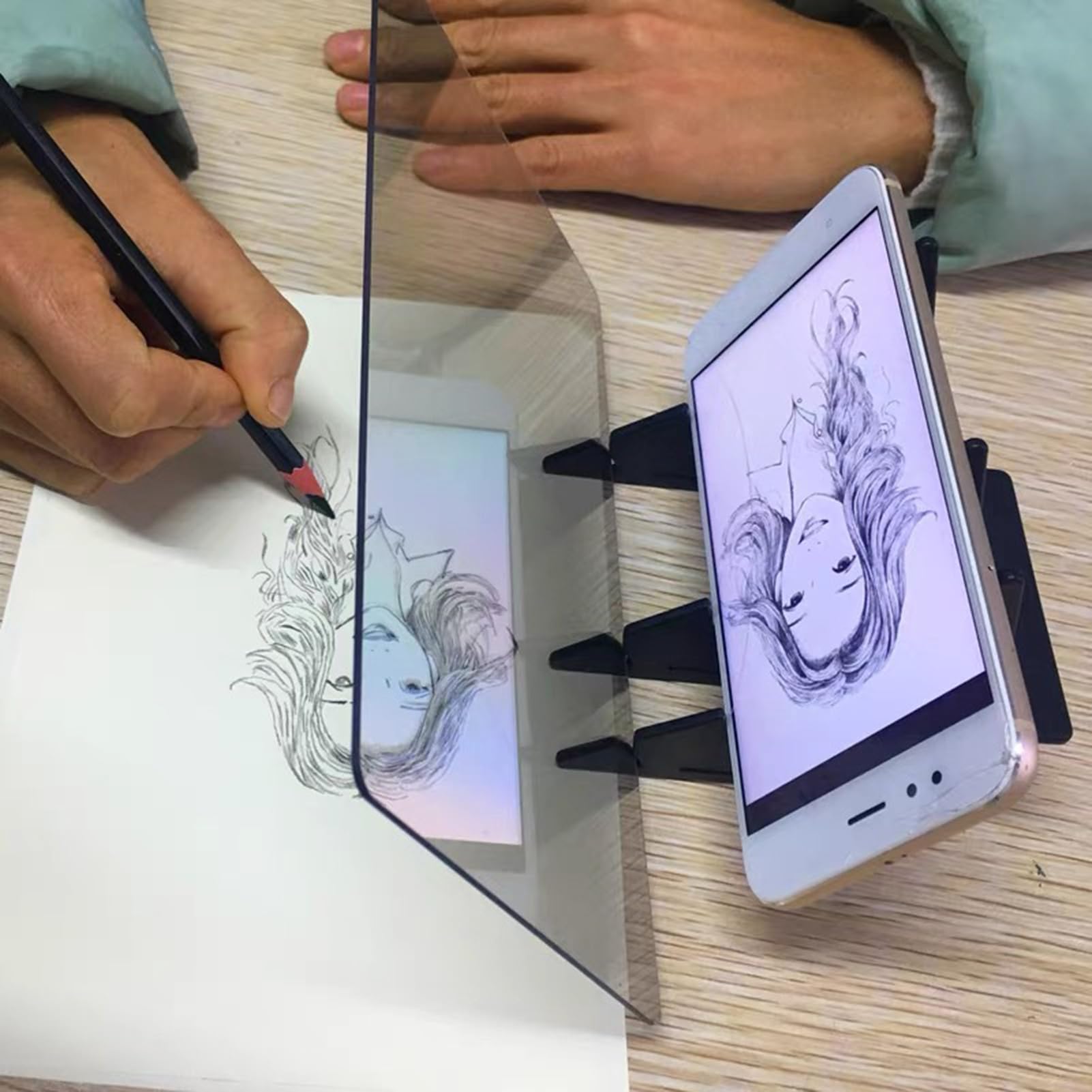 Optischer Projektor für Zeichenbrett – Kunstprojektor für Skizzen – tragbares Zeichenwerkzeug für Anfänger, Künstler, kreative Projekte, Mädchen, Haus, Schule,