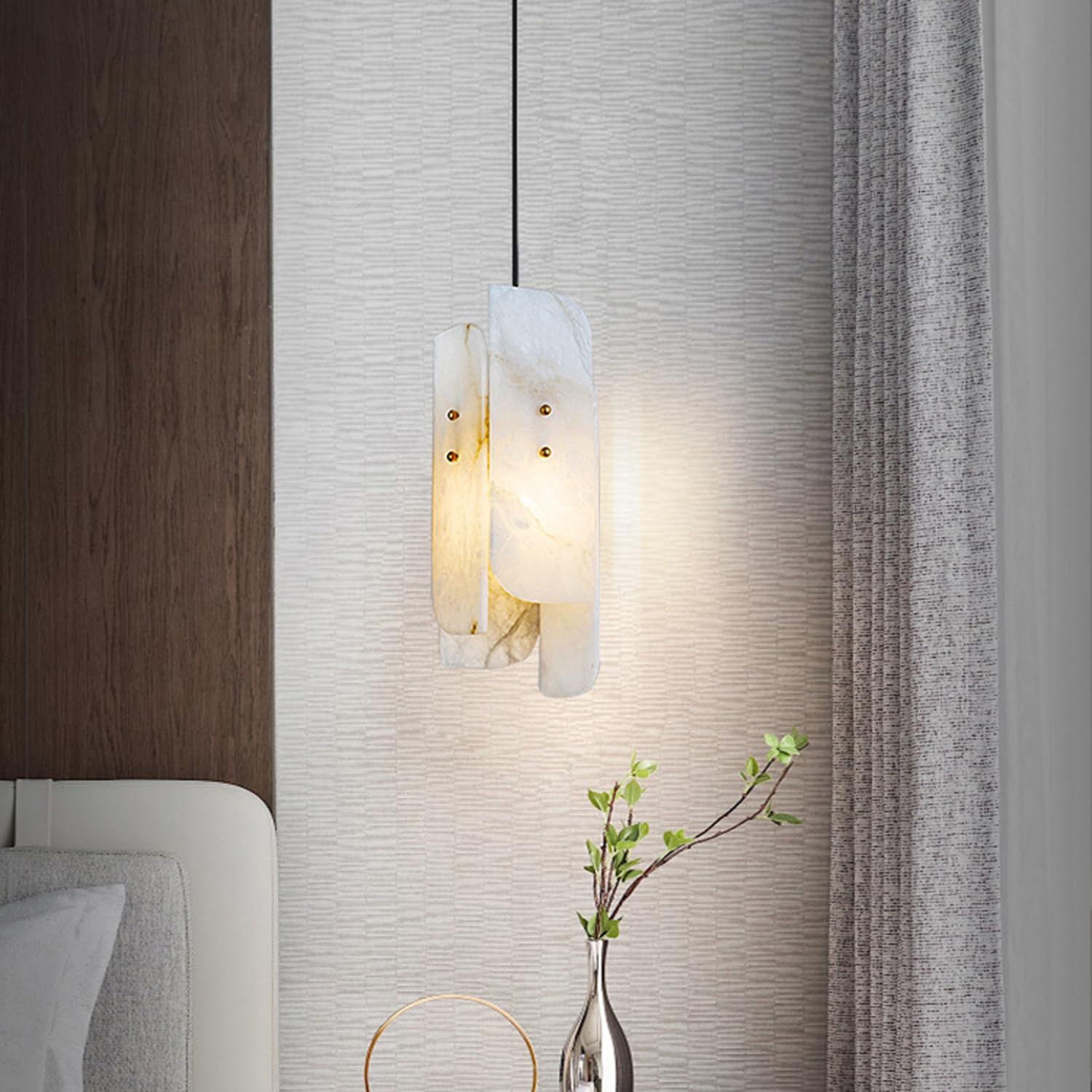 Lampada A Sospensione Light Luxury Creative In Marmo Da 15,7 Pollici